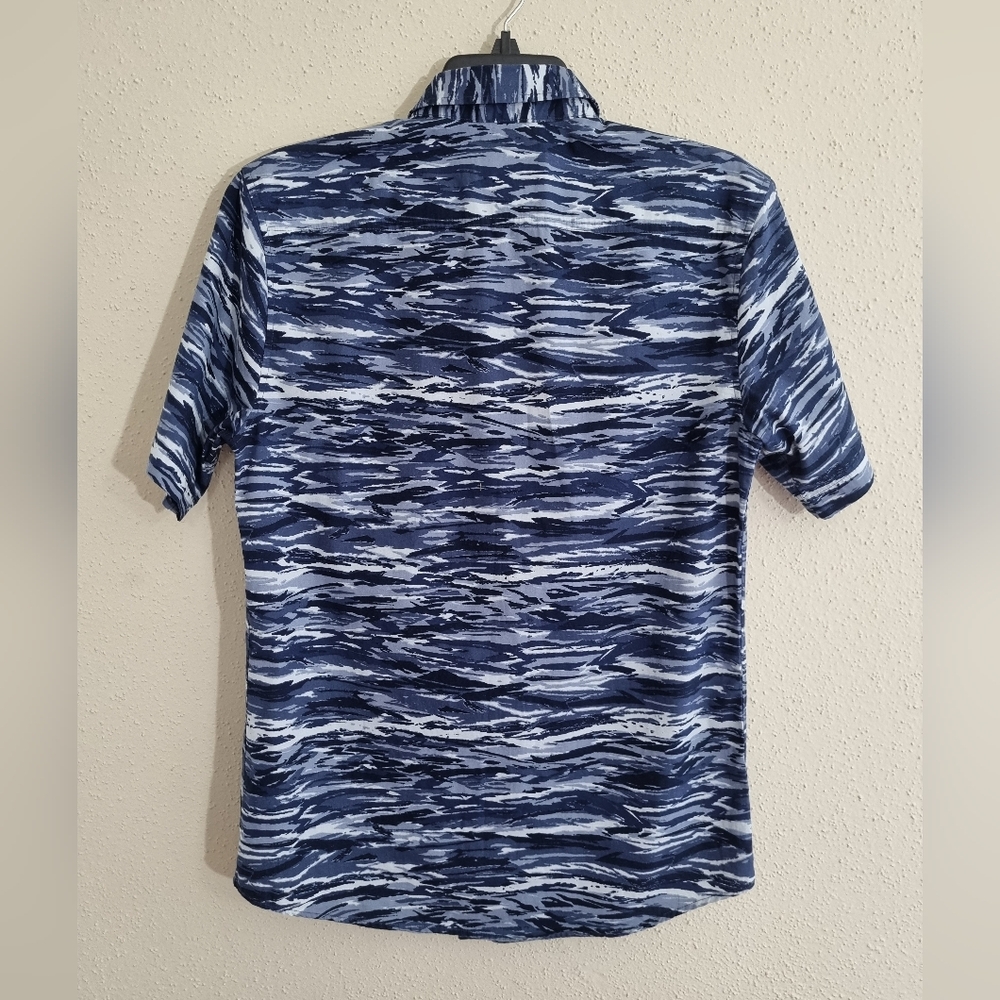 American Rag Navy and White Patterned Shirt Size S  NWOT - Picture 6 of 9